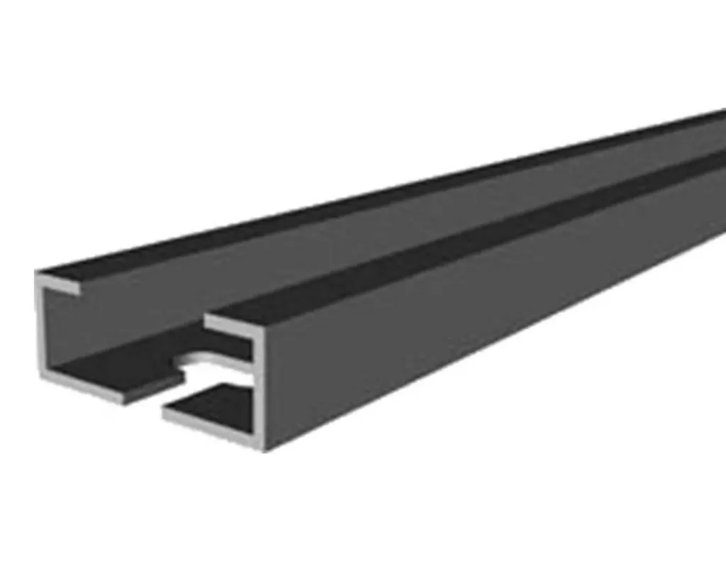 Perfil aluminio 2mts . goma seguridad corredera