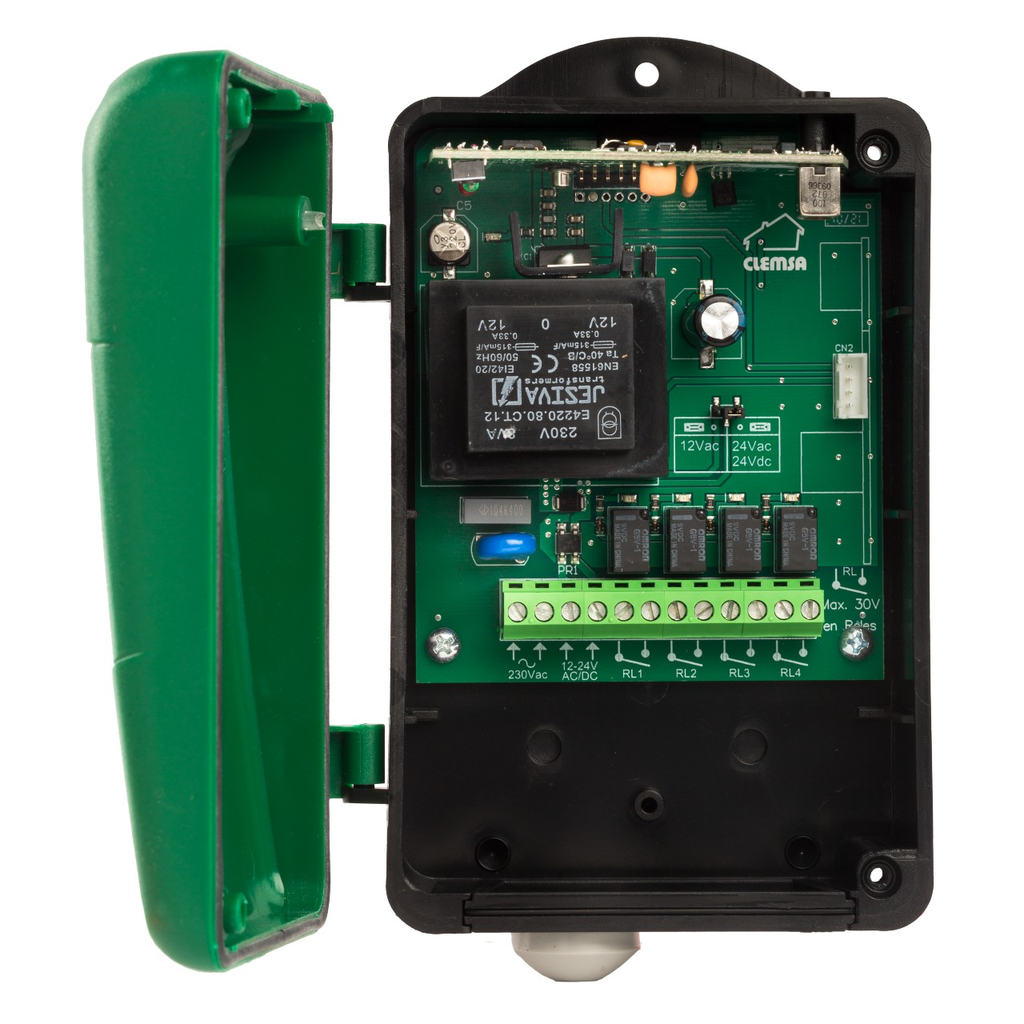 Receptor enchufable 2 canales. 433 MHz. MASTERcode. modelo RMV 2 clemsa